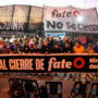 Crisis en FATE: movilización a Plaza de Mayo y reclamo de embargo millonario por salarios impagos