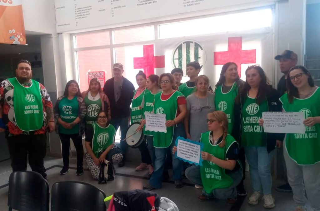 Santa Cruz: ATE denunció la detención de dos dirigentes durante una protesta por reclamar salarios en el Hospital Distrital de Las Heras