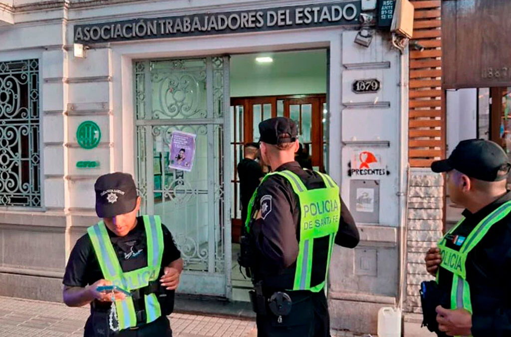 ATE denunció accionar policial “intimidante” en su sede gremial tras una actividad por Palestina