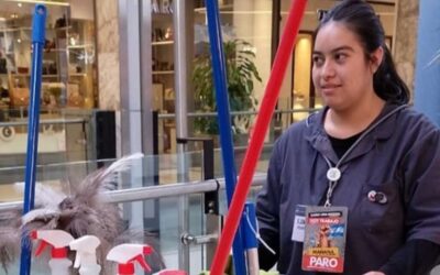 Empleados de limpieza del shopping Alto Palermo nucleados en el Somra realizaron protestas por salarios de pobreza