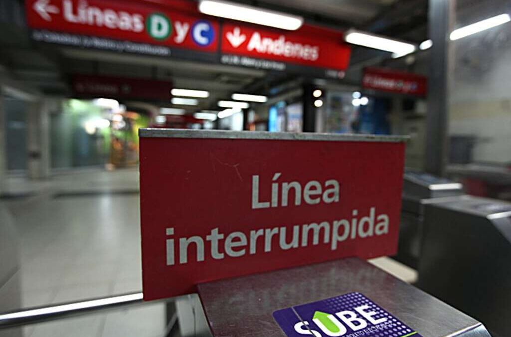 Paro en la línea C de subtes: los Metrodelegados advirtieron que podría extenderse más de un día