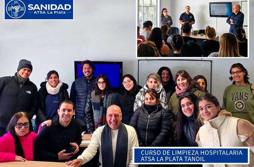 ATSA La Plata sigue adelante en la formación profesional con un curso de «Limpieza Hospitalaria» en Tandil