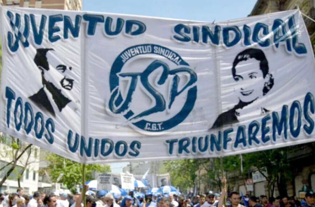 Con Maturano a la cabeza, la Juventud Sindical marchó al Congreso en contra de la entrega del Territorio Nacional