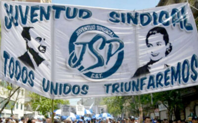 Con Maturano a la cabeza, la Juventud Sindical marchó al Congreso en contra de la entrega del Territorio Nacional