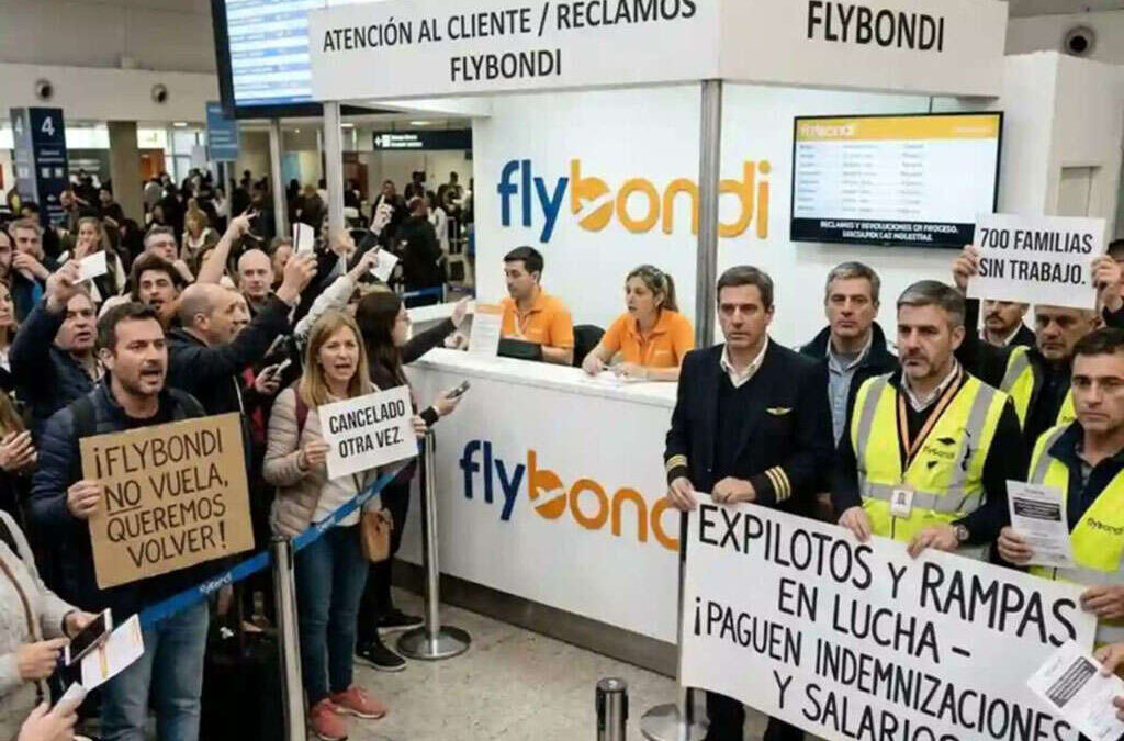 Flybondi en caída libre: sigue sin volar y continúa sin pagar indemnizaciones y retiros voluntarios a ex empleados